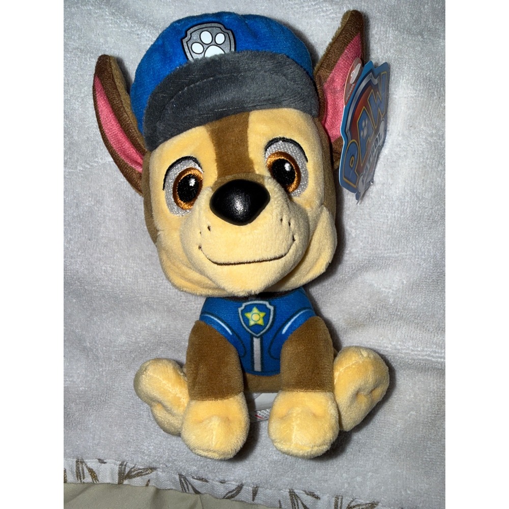 Nickelodeon Paw Patrol Chase Police Dog Plush Stuffed Animal Toy NWT